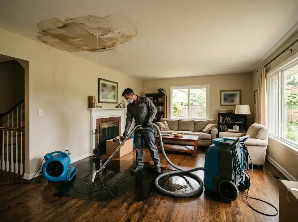 attic-pipe-burst-ceiling-drip-008 — frequently asked questions, Water Damage Restoration & Carpet Care in Rothschild, WI